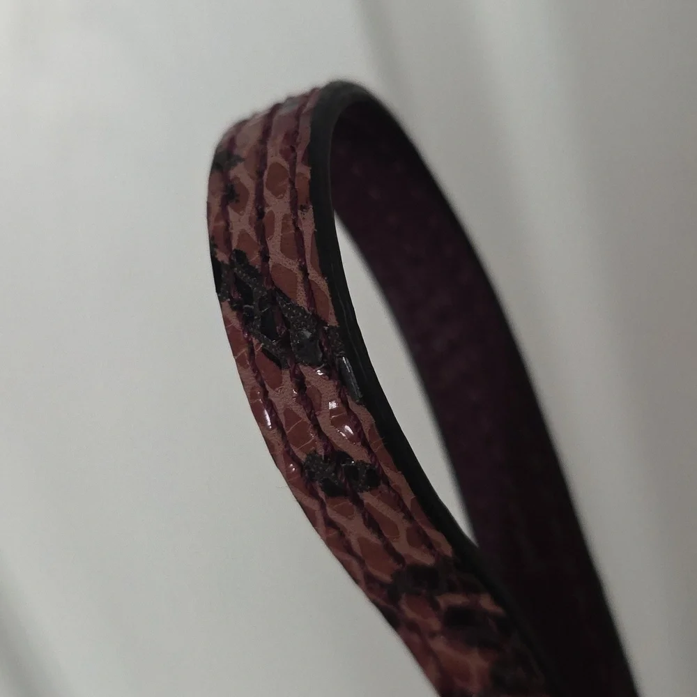 Coach Soho Python Embossed Crossbody/Shoulder Bag in Burgundy Leather - Picture 8 of 12